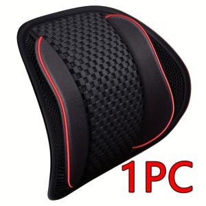 TEMU 통기성 좋은 허리 지지 베개, 메쉬 등받이 디자인. 장거리 운전이나 차량/사무실 의자에서 오래 사용하기에 적합. 오래 지속되는 편안함을 위해 설계됨. 두 가지 색상으로 제공.
