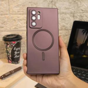 TEMU 삼성 갤럭시 노트 20 울트라/노트 20 호환 슬림 소프트 럭셔리 매트 마그네틱 솔리드 컬러 케이스 + 카메라 렌즈 보호기 포함