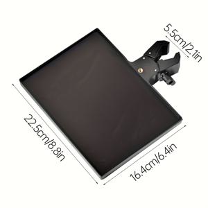 TEMU 다용도 마이크 스탠드 클램프 (트레이 홀더 포함), 라이브 스트리밍 및 녹음에 적합. 노래방, 스튜디오 및 팟캐스트에 완벽하며, 가발, 악보, 랙도 보관 가능.