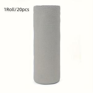 TEMU 1롤/20장 마이크로파이버 식기건조수건 다용도 주방타월, 양면 청소걸레 주방용품