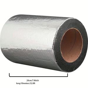 TEMU 방수 테이프 10미터 X 20cm 알루미늄 포일 부틸 테이프, 집 지붕 누수, 벽 누수 수리, 파이프 누수 수리 및 바구니 누수 수리용