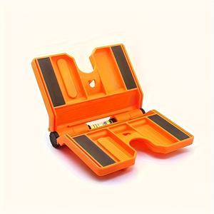 TEMU 각도 조절이 가능한 접이식 전문가용 수직 수평 기포수준기, 무전기 사출 성형 플라스틱 제작, 신축성 있는 스트랩 및 후면 자석 스트립 포함, 목재 기둥 및 파이프 설치용 자석식 기둥 수평계 도구