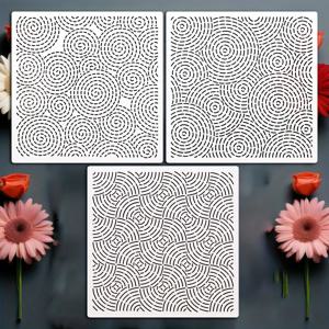 TEMU 3개 세트 스파이럴 스텐실, 10인치 재사용 가능한 바느질 템플릿, 스파이럴 자수, 밀도 높은 원심 원, 자수 퀼트 패턴 템플릿, 3가지 패턴 제공, 바느질 애호가, 여성 선물 수제 바느질 보조 도구, 초보자 세트, 흑백 스틱 온 타일, 흑백 벽 타일, 블랙 타일 스티커, 사시코 공급, 공예용 스텐실, 대형 스텐실