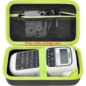 TEMU 브라더 P-Touch PTH110/ PRTH110/ Pro PT-H111/ PTE110 호환 케이스, 라벨 테이프 보관 홀더 및 충전 케이블 수납 정리함 (박스만) - 블랙