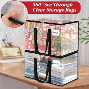 TEMU 지퍼 클로저가 있는 90L 대형 수납 가방 - 옷, 침구류, 이동, 여행용 투명 헤비듀티 패브릭 정리함 - 공간 절약형 홈, 옷장, 선물용 보관 솔루션, 튼튼한 손잡이, 강화된 스티칭, 홈 오거나이저, 옷장 보관 솔루션, 옷장 오거나이저, 옷장 스토리지, 이동 상자, 이동 하우스 용품, 이동용 가방