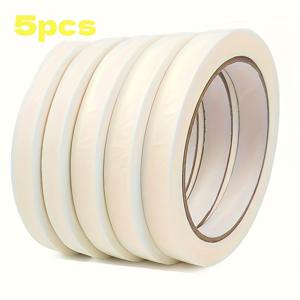 TEMU 흰색 제거 가능한 마스킹 테이프 5롤 - 잔여물 없는 종이 테이프, 그림, 수채화, DIY 공예, 라벨링용 - 롤당 20m, 임시 고정, 작품 및 표면용