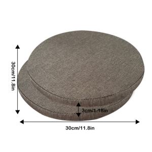 TEMU 2개 세트 라운드 리넨 스펀지 쿠션, 다다미 매트, 탈부착 및 세탁 가능한 키높이 쿠션, 미끄럼 방지 쿠션, 바닥 매트, 좌석 쿠션, 다양한 용도에 적합 (학교, 가정용 등)