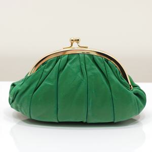 TEMU 빈티지 스타일의 우아한 정품 가죽 여성용 클러치. 키스락 잠금 장치가 특징이며, 동전 지갑 및 메이크업 가방으로 다용도로 사용 가능합니다. 일상적인 사용 및 파티에 적합합니다 (노란색, 초록색, 빨간색으로 제공)