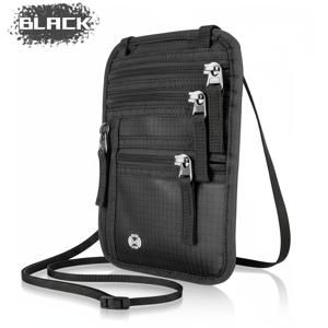 TEMU 안전한 RFID 목걸이형 파우치 - 멀티 포켓 여권 홀더 및 여행 지갑, 초박형 투명 디자인 (남녀 모두에게 적합)