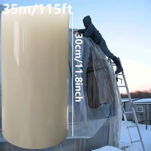 TEMU 35m 고강도 방수 온실 수리 테이프 - 긴급 수리용 패치 & 실런트, 플라스틱 시트, DIY 가드닝, 야외 수리, 온실 커버, RV, 보트, 지붕 누수 방지