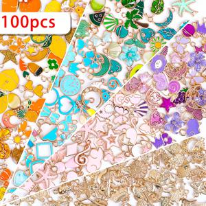 TEMU 50/100개 지르코늄 합금 팔찌/귀걸이, 공예용 골드 에나멜 추가를 위한 도매 대량 주얼리 (팔찌, 목걸이, 펜던트 포함), 키체인, 스웨터 체인, 휴대폰 장식 추가 및 공예 용품