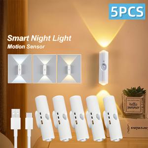 TEMU 3/4/5개 세트 시시즈 RGBW 스마트 모션 캣아이, USB 조광 벽등 - 침실, 계단, 옷장용, RGB 색상 변경 가능한 천장/벽걸이 야간 조명