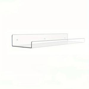 TEMU 1개, 30Cm (11.81In) x 10Cm (3.93In) U자형 아크릴 플로팅 선반 (자가 점착식), 벽 장식, 책장, 욕실 비누 디스펜서에 적합, 투명, 흰색, 검정색 중 3가지 색상으로 제공