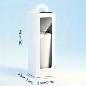 TEMU 손잡이 달린 20개 우아한 유리 병 선물 상자 - 10oz, 20oz, 30oz 평면 뚜껑 & 창문 디자인, 작은 선물, 물컵, 선물용 선물 상자, 물컵 포장, 장식용 선물 상자, 튼튼한 손잡이 디자인을 위한 내구성 있는 종이 포장