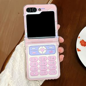 TEMU 폰 케이스: 크리에이티브 Y2K 라이트 레드 전화기 패턴 갤럭시 Z 플립7 Z 플립 6 Z 플립5 4 Z플립 3 5G 힌지 보호 하드 커버