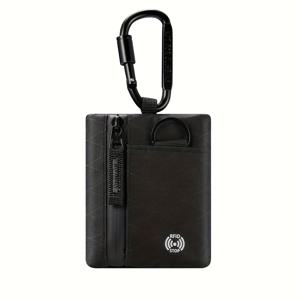 TEMU 전면 포켓 카드 홀더, 키 링이 있는 소형 RFID 차단 지갑, 신용 카드, 현금, 동전을 위한 도난 방지 카드 정리함, 일상 휴대용 컴팩트 디자인