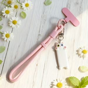 TEMU 귀여운 고양이 폰 랜야드 - 조절 가능한 핸드메이드 로프, 고양이 모양 키체인 펜던트, 멀티컬러 분실 방지 스트랩 - 야외용 폰 손목 스트랩 - 고양이 애호가를 위한 완벽한 선물, 할로윈, 발렌타인데이, 부활절에 적합