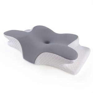TEMU 인체공학적 나비 베개, 부드럽고 편안한 슬로우 리바운드 메모리 베개, 나비 모양의 건강 경추 베개