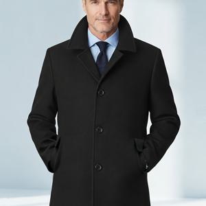 TEMU 남성용 블랙 라이트 비즈니스 미드 길이 트렌치 코트, 가을 겨울용 영국 스타일 두꺼운 블랙 캐주얼 트위드 , 싱글 브레스티드 포 버튼, 세련되고 우아한 디자인, 정교한 커팅, 다양한 정장 및 일상 외출에 적합한 다용도 스타일