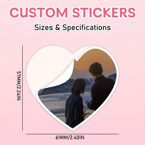 TEMU 맞춤형 하트 사진 스티커, 커플, 반려동물, 풍경 및 다양한 사진용 개인화 사진 스티커 / 그에게, 그녀에게, 그것에게 / 발렌타인데이 선물, 크리스마스 맞춤 제작, 기념 스티커, 맞춤 스티커, 컨페티