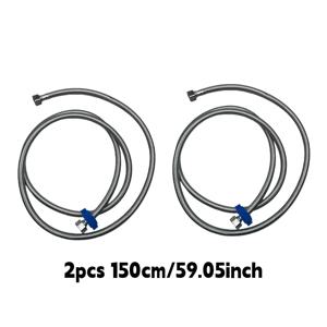 TEMU 2개 세트 304 스테인리스 스틸 브레이디드 호스, /변기/온수기/욕조/소변기 입구 호스, M20 나사식 범용 브레이디드 호스, 냉온수용, 고온, 부식, 동결 균열 방지, 내구성 및 견고함, 길이: 30/40//80/100/150/200cm 호스