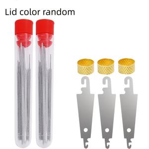 TEMU 86피스 스테인리스 스틸 바늘 세트, 실꿰개 및 골무 포함, 가정용 자수/의류 재봉, 핸드퀼팅 바늘