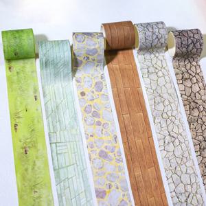 TEMU 6롤 대리석 패턴 와시 테이프 - 매트 종이 스티커, 불규칙한 돌 무늬 & 액센트, 스크랩북, 잡지 만들기, DIY 콜라주용 - 플라스틱 표면, 나무 바닥, 대리석에 적합 - 오래가는 접착력