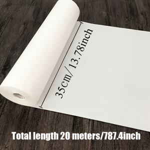 TEMU 대형 롤 (20m x 35cm) 선지 - 서예, 수묵화, 중국 붓글씨 연습용 흰색 & 갈색 쌀지 - 자유 절단 가능한 반가공 시트