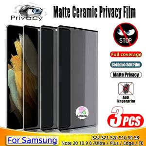 TEMU 삼성 갤럭시 S22 S22+ S21 S21 FE S21+ S20 S20 플러스 S20 FE S20 울트라 S10 S10+ 노트20 노트10 노트10 플러스 노트8 노트9용 매트 세라믹 프라이버시 스크린 보호필름 3개 세트
