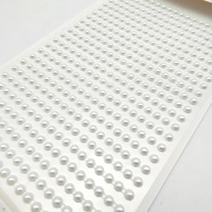 TEMU 442개, 파티 DIY 장식 아크릴 모조 진주 스티커 4mm DIY 자체 접착 라인스톤 스티커 대형 이벤트용