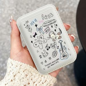 TEMU 자석 폰카드홀더, 내장형 보안 포켓 장착, 강력한 자석 카드홀더, 1~3장 수납 가능, 아이폰 17/16/15/14/13/12 프로 맥스 호환, 신용카드 및 신분증 수납, 폰 지갑, 자석 흡착, 휴대폰에 안전 고정, 지갑 케이스, 패셔너블 보호 접착 커버, 신용카드 슬리브