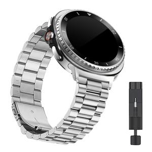 TEMU 구 색상 및 세 가지 사양 스테인리스 스틸 시계 밴드, 삼성 8/8 LTE 40/44mm/갤럭시 울트라(2025)/워치 울트라 47mm/7/FE/6/5/4 40/44mm/워치6 클래식 43/47mm/워치4 클래식 46/42mm/워치5 프로 45mm 호환