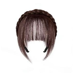 TEMU 스타일링 앞머리 땋은 머리끈 1개 - 생선뼈 땋은 앞머리가 통합된 합성 가발 헤어밴드, 머리뼈와 ฤกษา털을 들어 올리는 역할, 꼬인 땋은 머리, 외부 헤어 액세서리, 머리끈, 투명 가발, 학교, 파티, 데이트, 탈모 커버용 - 데일리웨어에 적합 - 발렌타인데이 - 카니발