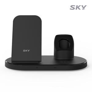 TEMU 스카이 필 W51 3in1 고속 무선 충전기 충전독 for Apple/Samsung