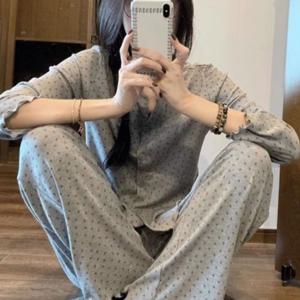 TEMU 레이스 플로럴 나이트드레스 2025 봄가을 신상 여성용 루즈핏 인터넷 셀럽 스타일 홈웨어