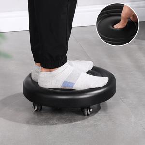 TEMU [국내발송] 낮은 원형의자 등받이 360° 회전 롤링 의자 청소 작업용 바닥 의자 편안함 쿠션감 이동식 바퀴 가정용 사무실 공간활용