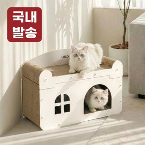 TEMU 레토 고양이 스크래처 2단 숨숨집 하우스 분리형 LCH-SS03