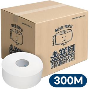 TEMU 점보롤 화장지 300m 2겹 16롤 한박스 대용량 업소용 고급 펄프 무형광 위생롤 휴지 식당 카페 사무실 공장 병원 화장실용 강한 흡수력 오래쓰는 경제형 점보롤티슈 대체용 디스펜서 호환 벌크 화장지