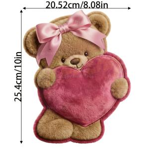 TEMU 데이 아이언온 패치 3개 세트 - 핑크 실감 학문적 스타일 하트 비닐 스티커, 셔츠, 후드티, 백팩에 적합 - 세탁 가능한 내구성 있는 휴일 장식, 카니발 및 데이 전사 스티커