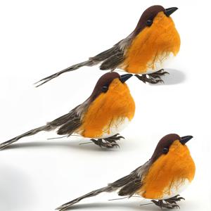 TEMU 3개 세트 리얼리스틱 폼 로빈 - 러스틱 실내/야외용 내구성 플라스틱 새 장식, 크리스마스 트리 장식, 봄 정원 & 이스터 장식, 저유지보수 연중 로빈 장식, 깃털 없음 / 애완동물용 (로빈)