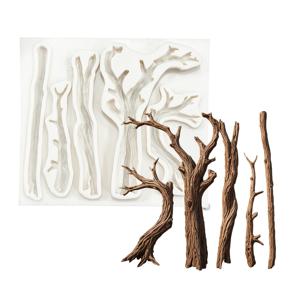 TEMU 나무 가지 모양의 실리콘 몰드 세트. 수제 레진 공예, 폴리머 클레이 아이템, 석고 작품, 홈 데코 및 선물 제작에 적합합니다.