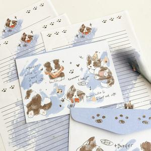 TEMU 파란색 테두리 칼리 테마가 특징인 봉투 4개와 문구류 4장 세트입니다. 손글씨 편지를 쓰기에 완벽하며, 간편하면서도 심미적 감각이 뛰어나며 생일 선물로 이상적입니다.