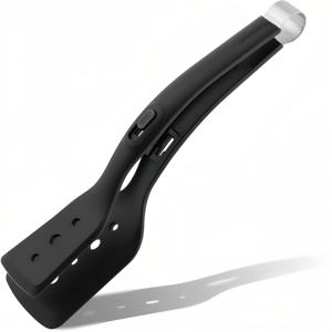 TEMU SHAON 2-In-1 스테인리스 스틸 실리콘 쿠킹 뚝딱, 바베큐 스파츌라 포크 – 논스틱 주방 도구, 팬케이크, 생선, 빵, 오믈렛, 스테이크 뒤집기 및 캠핑용으로 적합