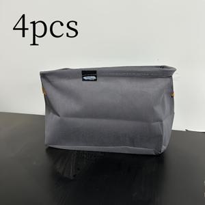 TEMU 4개 대형 스택 가능 보관함 - 공간 절약형 다목적 정리함, 기숙사, 아파트, 집 옷장, 침실 & 주방용 - 인형, 책, 옷, 침구 보관에 완벽 | 튼튼한 손잡이 디자인, 옷장 정리함, 침대 밑 수납