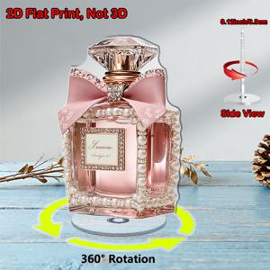 TEMU 2D 플랫, 1개 회전 아크릴 향수병 스토퍼 - 럭셔리 2D 플랫 수집용 장식품, 홈 오피스 & 스파 데스크 장식, 우아한 향수 디스펜서 또는 향수 수집가를 위한 장식, 2D 플랫