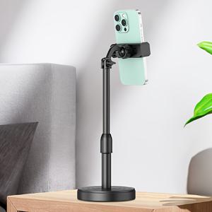 TEMU 1개 데스크탑 폰 스탠드 360° 회전 및 높이 조절 가능. 안정적이고 미끄럼 방지 디자인으로 게으른 사람들에게 적합. 모든 휴대폰 호환. 라이브 스트리밍 및 TV 시청에 이상적. 인기 라이브 스트리머 전용