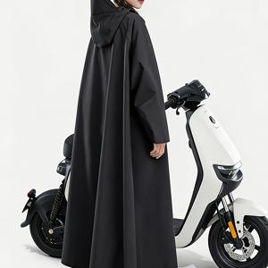 TEMU 전기차용 비옷, 전신형 일체형 강화 고중량 레인 케이프, 성인 라이더용 아우터웨어