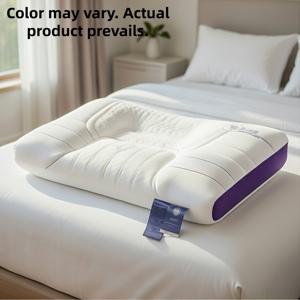 TEMU 제로 프레셔 딥 슬립 경추 베개 – 4단계 인체공학적 목 지지, 굽은 자세 방지 컨투어 디자인, 부드럽지만 견고한 내구성 코어, 옆으로, 등으로, 배로 자는 사람에게 적합