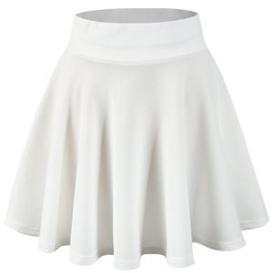TEMU 캐주얼 스트레치 플레어 미니 스케이터 스커트 베이직 미디 스커트