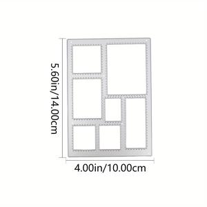 TEMU 사진 프레임 금속 커팅 다이, 인사말 카드 스크랩북 앨범 메시지 보드 제작, 종이 커팅 엠보싱 도구 스텐실 커터 (공예용)